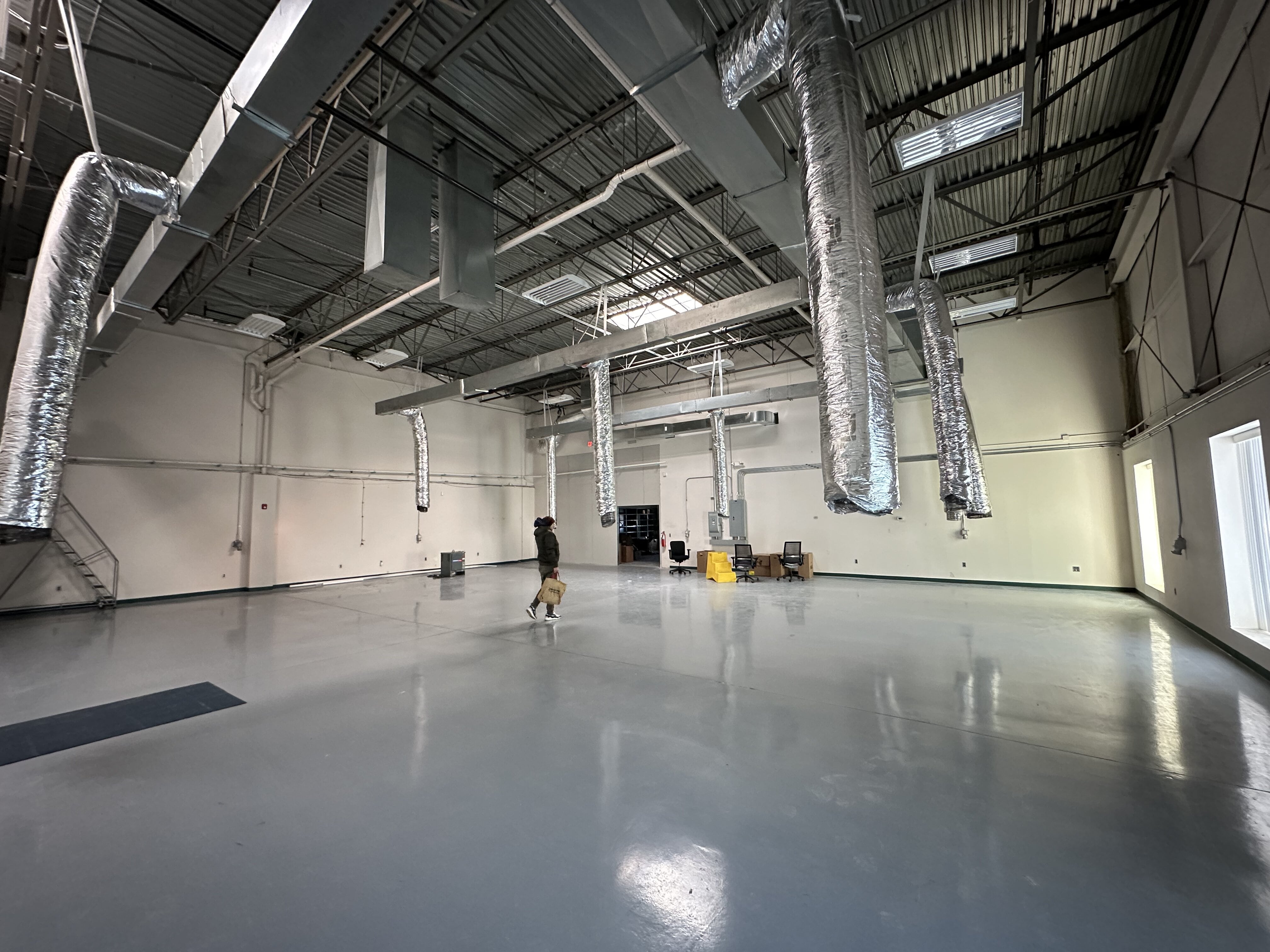 Large room with extensive piping