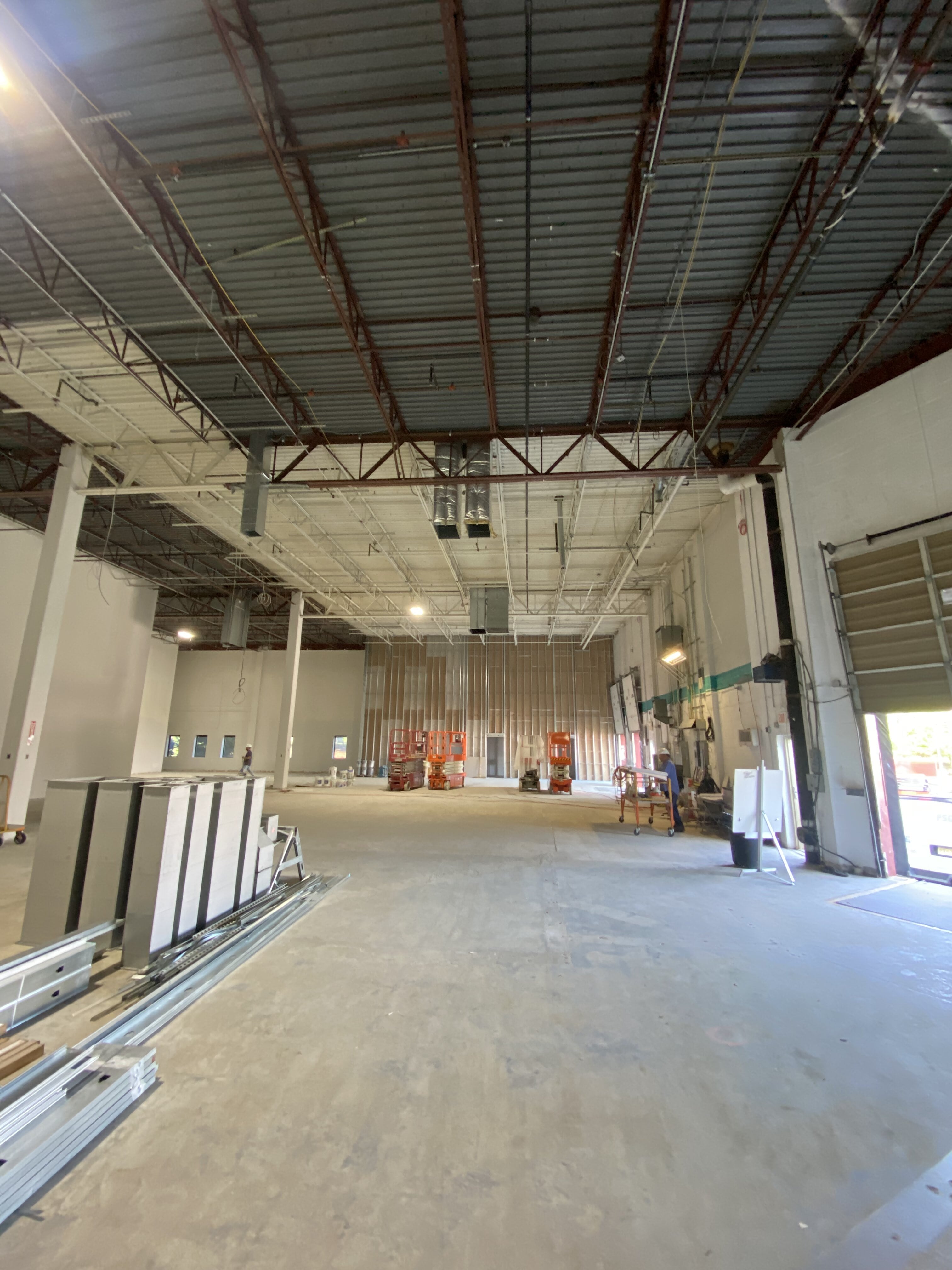 Large room lined with windows